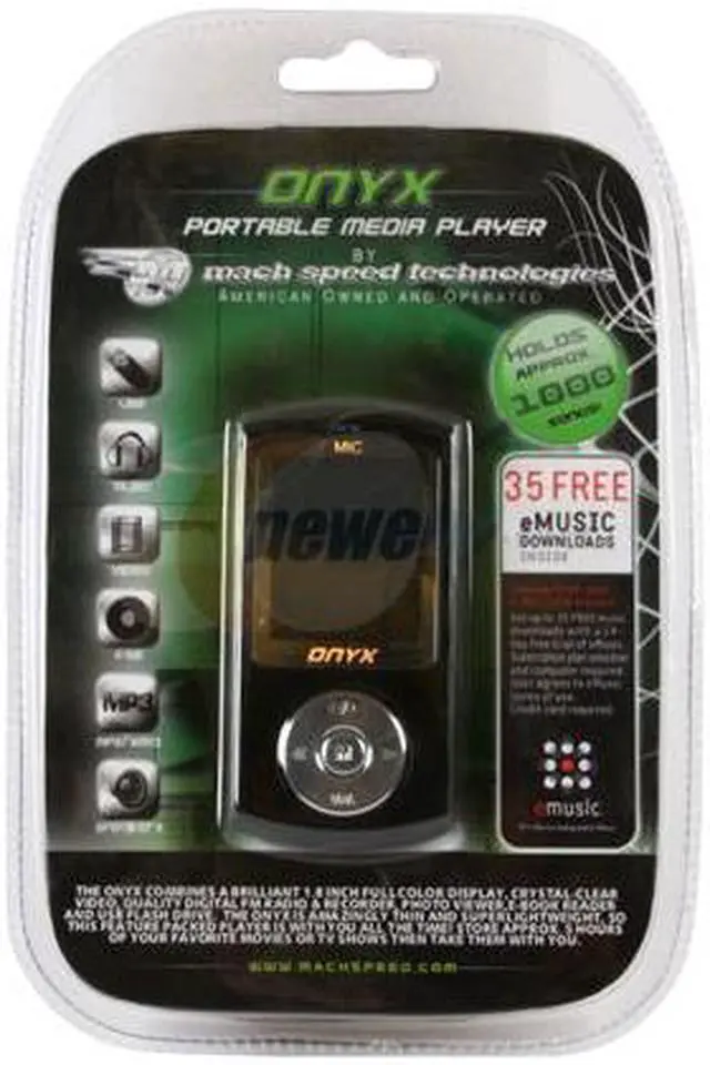 Alt view image 2 of 2 - Mach Speed TRIO 1.8" Black 4GB MP3 Player Onyx