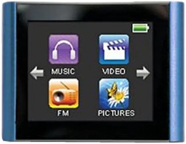 Alt view image 2 of 2 - Eclipse 1.8" Blue 4GB MP3 Video Player T180