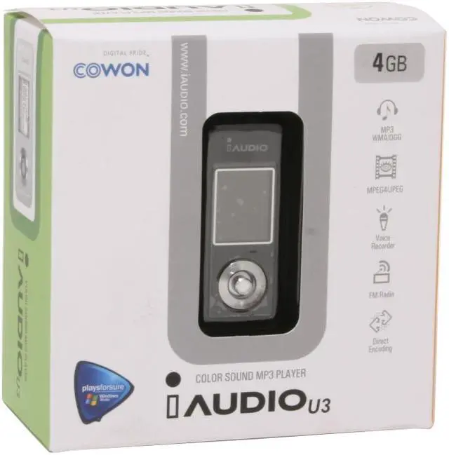 Alt view image 9 of 9 - iAUDIO U3 Black 4GB MP3 Player