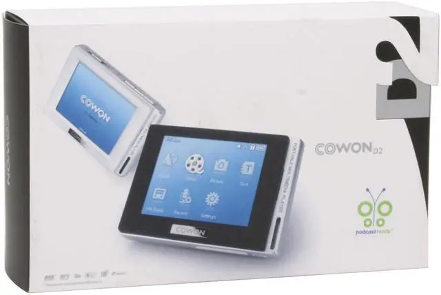 Alt view image 9 of 9 - COWON D2 2.5" Black 2GB MP3 Player D2-2048BL