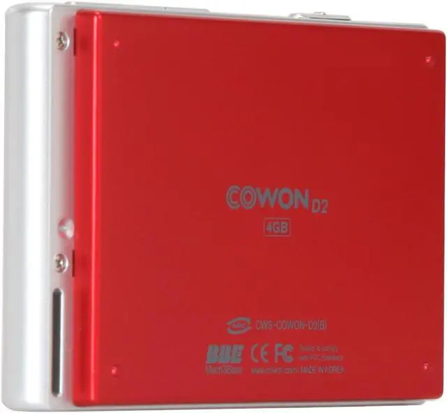 Alt view image 4 of 12 - COWON D2 2.5" Red 4GB MP3 / MP4 Player