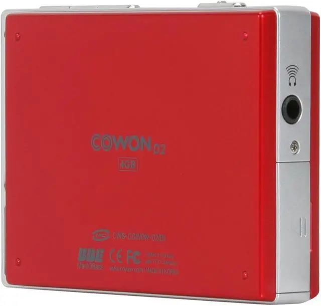 Alt view image 6 of 12 - COWON D2 2.5" Red 4GB MP3 / MP4 Player