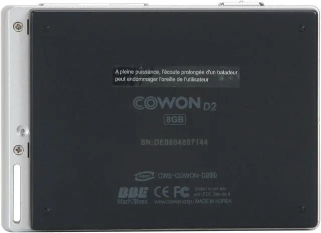 Alt view image 5 of 12 - COWON D2 2.5" Black 8GB MP3 / MP4 Player