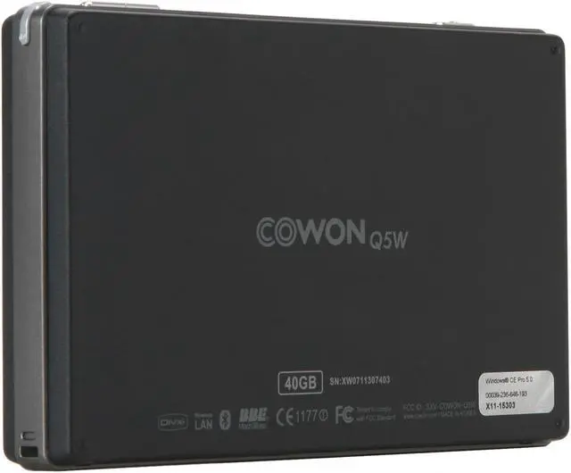 Alt view image 4 of 12 - COWON 5" Dark Navy 40GB MP3 / MP4 Player Q5W-40DN
