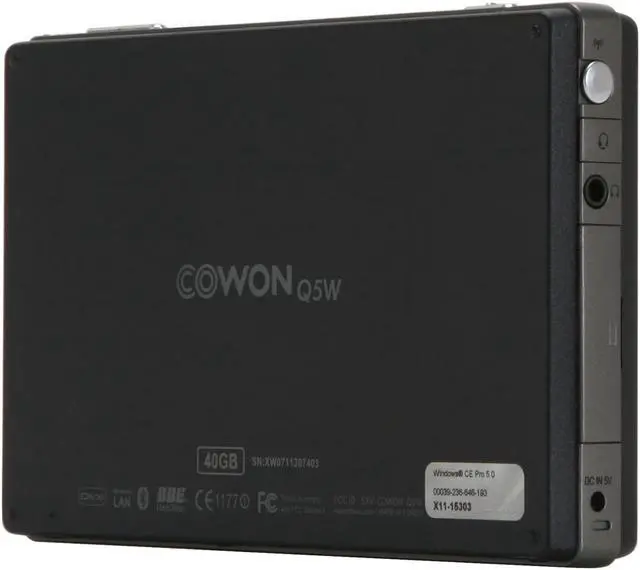 Alt view image 6 of 12 - COWON 5" Dark Navy 40GB MP3 / MP4 Player Q5W-40DN
