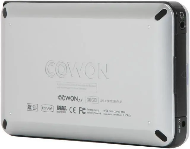 Alt view image 6 of 12 - COWON A3 4" Silver 30GB MP3 / MP4 Player