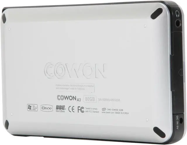 Alt view image 7 of 12 - COWON A3 4" Silver 80GB MP3 / MP4 Player