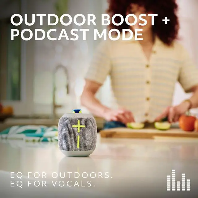 Alt view image 3 of 8 - Ultimate Ears WONDERBOOM 4 Wireless Bluetooth Speaker - Black