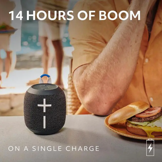 Alt view image 4 of 8 - Ultimate Ears WONDERBOOM 4 Wireless Bluetooth Speaker - Black