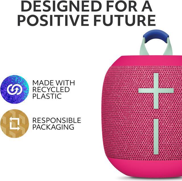 Alt view image 6 of 8 - Ultimate Ears WONDERBOOM 4 Wireless Bluetooth Speaker - Pink