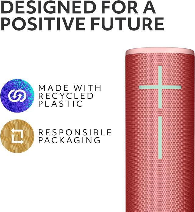 Alt view image 7 of 7 - Ultimate Ears BOOM 4 Wireless Bluetooth Speaker - Raspberry Red