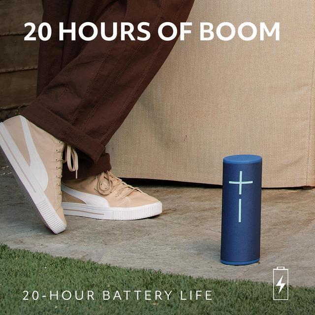 Alt view image 3 of 7 - Ultimate Ears MEGABOOM 4 Wireless Bluetooth Speaker - Cobalt Blue