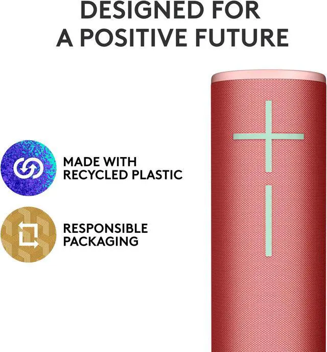 Alt view image 6 of 7 - Ultimate Ears MEGABOOM 4 Wireless Bluetooth Speaker - Raspberry Red
