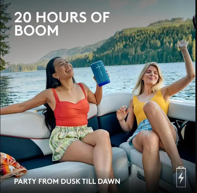 Alt view image 3 of 9 - Ultimate Ears EVERBOOM Wireless Bluetooth Speaker -  Cobalt Blue