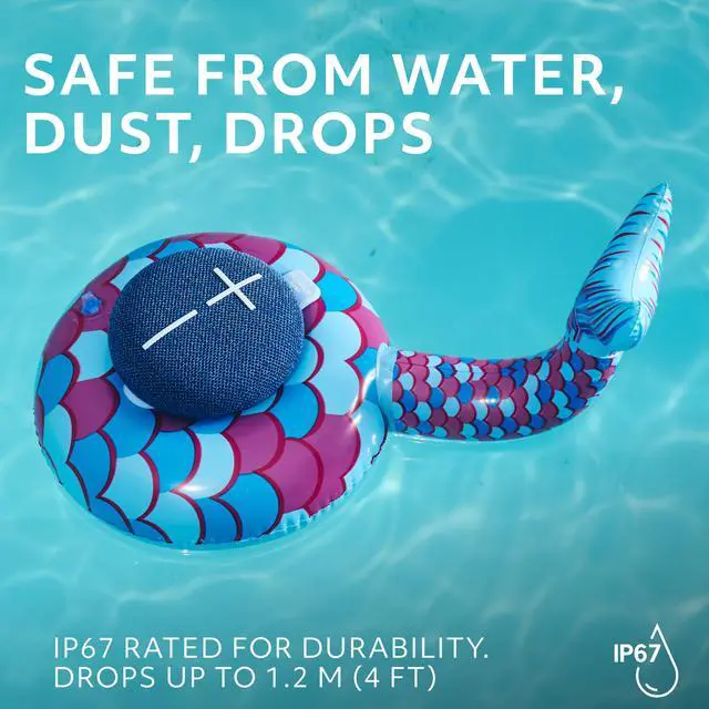 Alt view image 4 of 8 - Ultimate Ears MINIROLL Ultra-Portable Waterproof Bluetooth Speaker - Majestic Blue