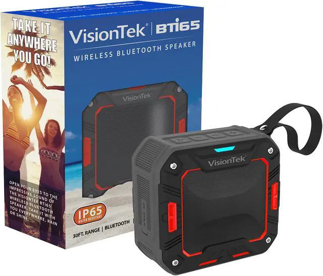 Alt view image 2 of 6 - VisionTek BTi65 900892 Bluetooth Waterproof Speaker