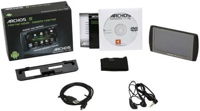Alt view image 13 of 13 - Archos 5 Internet Tablet - 32GB running Google Android + Wi-Fi (501318) - BLACK