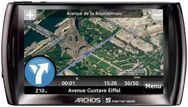 Alt view image 4 of 13 - Archos 5 Internet Tablet - 32GB running Google Android + Wi-Fi (501318) - BLACK