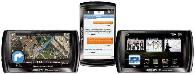 Alt view image 7 of 13 - Archos 5 Internet Tablet - 32GB running Google Android + Wi-Fi (501318) - BLACK