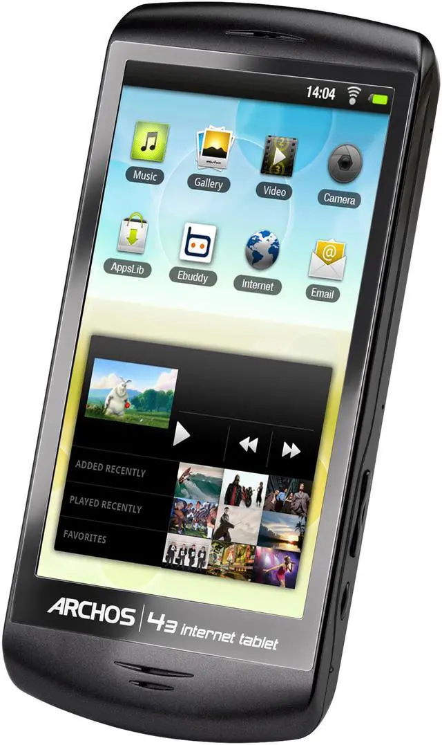 Alt view image 2 of 13 - ARCHOS 4.3" MP3 / MP4 Player 43 Internet Tablet - 8GB