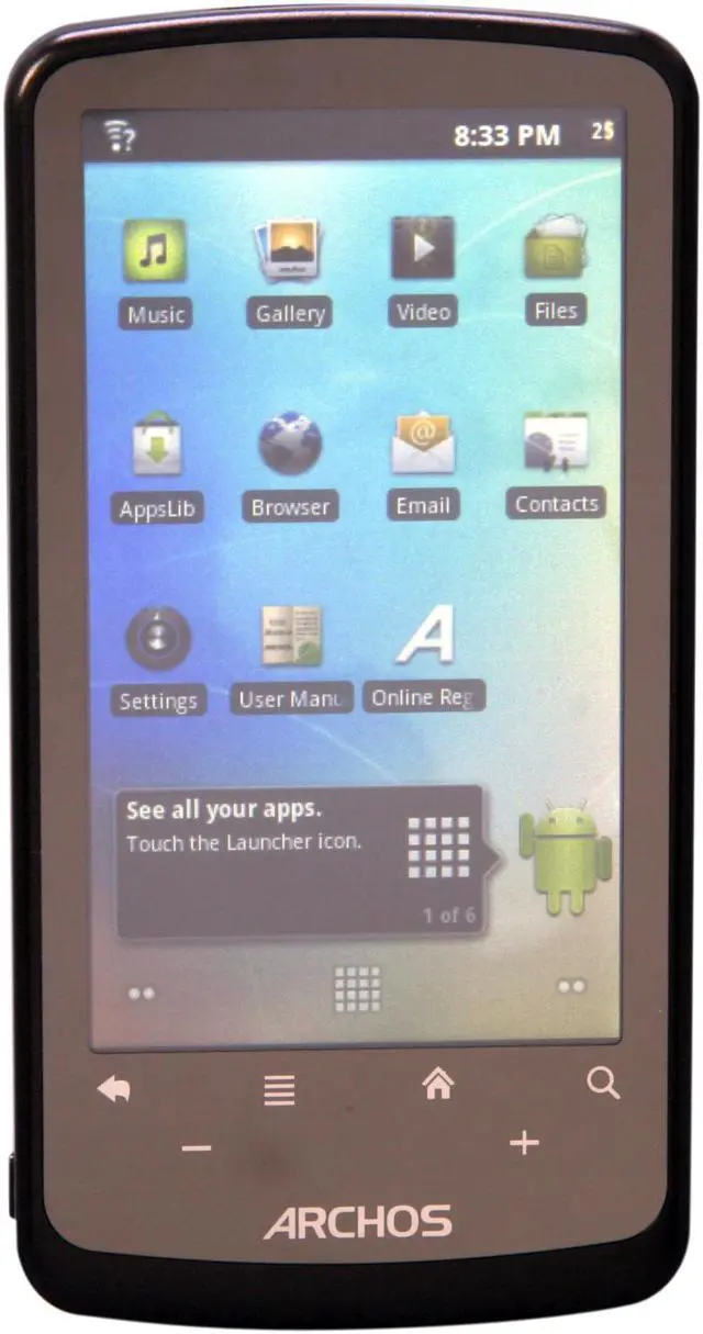Alt view image 2 of 8 - ARCHOS 35 Internet Tablet 3.5" Black 4GB MP3 / MP4 Player 501733