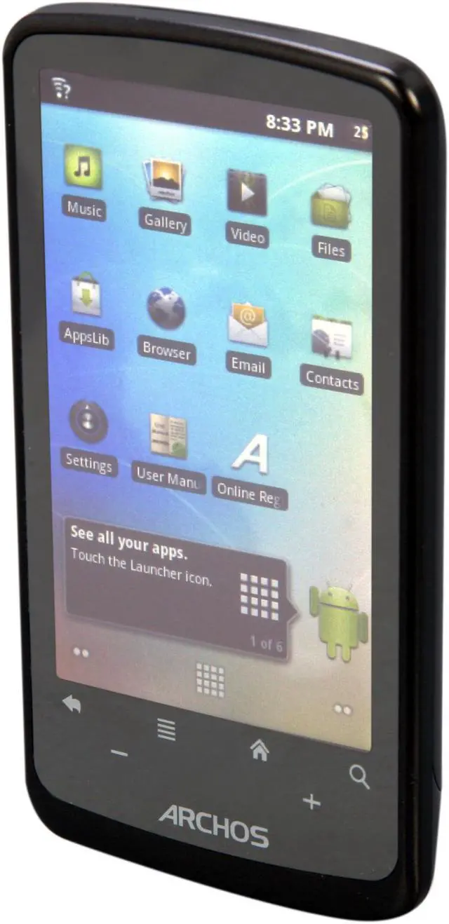 Alt view image 3 of 8 - ARCHOS 35 Internet Tablet 3.5" Black 4GB MP3 / MP4 Player 501733