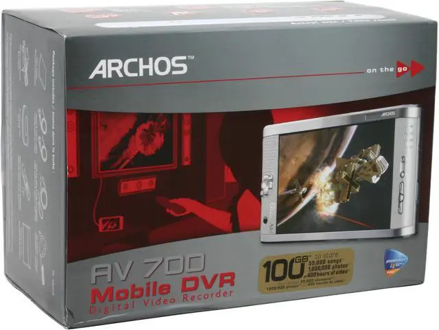 Alt view image 13 of 13 - ARCHOS 7" Silver 100GB MP3 / MP4 Player AV 700