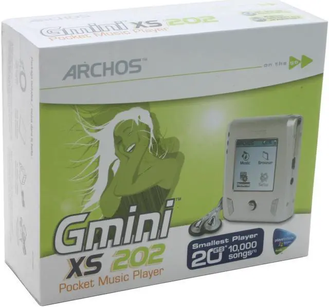 Alt view image 8 of 8 - ARCHOS 2.0" Silver 20GB MP3 Player Gmini XS 202