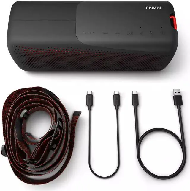 Alt view image 3 of 5 - Philips S7807 Wireless Home Speaker with 24 hours play time, IP67 dustproof and waterproof, Bluetooth multipoint, connect multiple devices (TAS7807B/00)