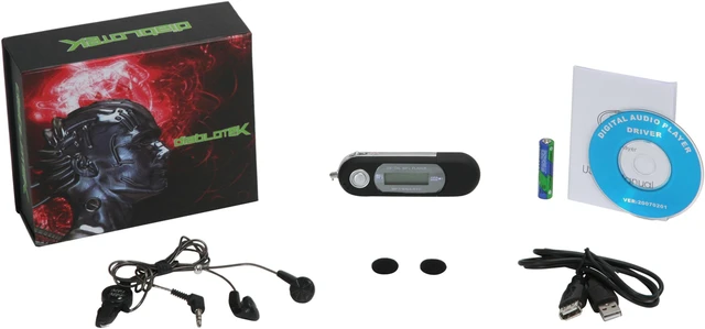 Alt view image 13 of 13 - diabloTek Black 1GB MP3 Player YT268BK1G