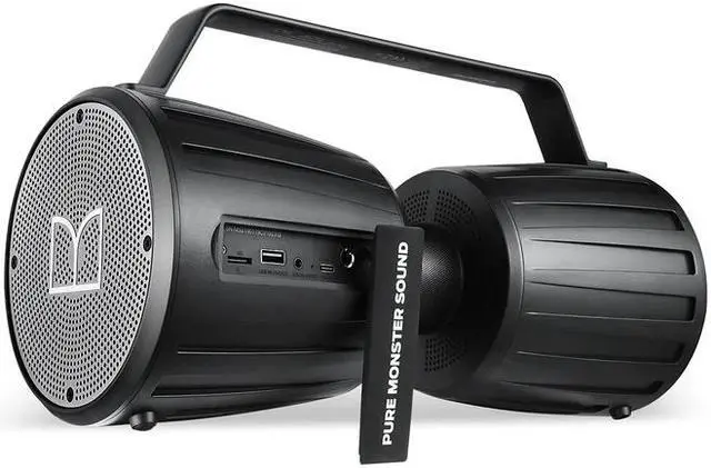 Alt view image 3 of 3 - Monster Adventurer Force Portable Bluetooth Speaker with Power Bank and IPX7 Waterproof Rating