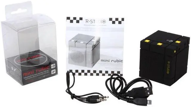 Alt view image 7 of 7 - Rosewill R-Studio - MINI RUBIC-BK - Portable Bluetooth Speaker with NFC and Handsfree Mic