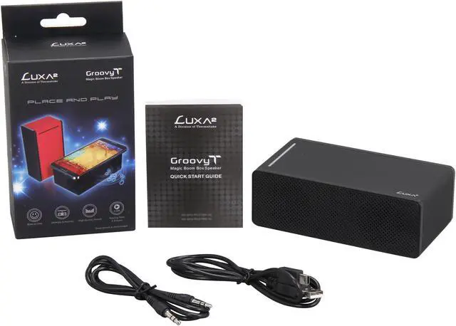 Alt view image 6 of 6 - Luxa2 Groovy T Magic Boom Box Speaker- Induction Amplifier- Black