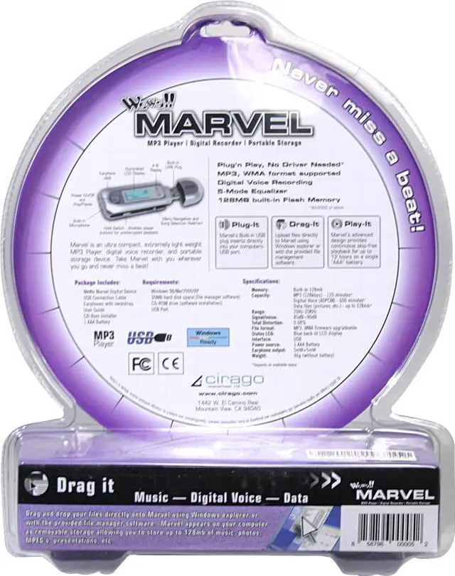 Alt view image 2 of 3 - Wewa!! 128MB MP3 Player WMP-310