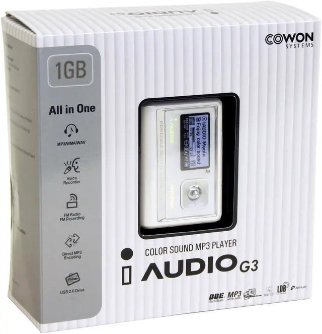 Alt view image 8 of 8 - iAUDIO White 1GB MP3 Player G3-1024SW
