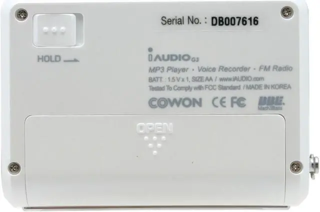 Alt view image 8 of 10 - iAUDIO White 2GB MP3 Player G3-2048SW