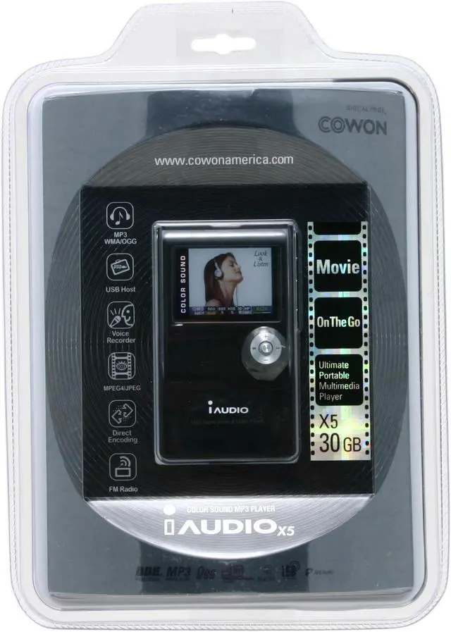 Alt view image 14 of 14 - iAUDIO Black 30GB MP3 / MP4 Player X5-30GB