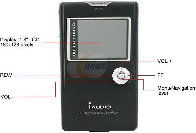 Alt view image 4 of 11 - iAUDIO X5 Black 30GB MP3 / MP4 Player X5L