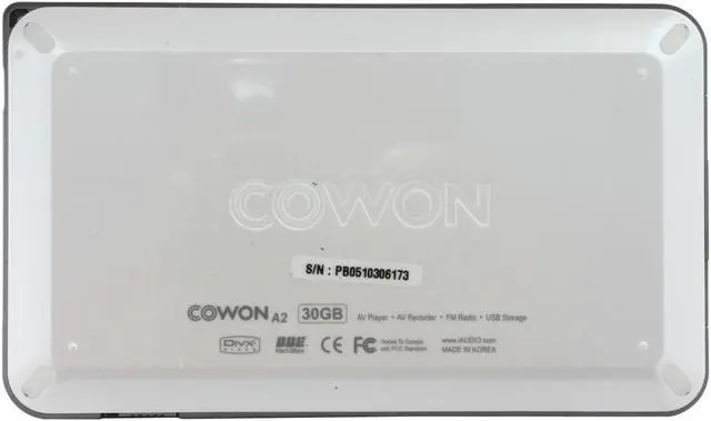 Alt view image 9 of 13 - COWON A2 4" White 30GB MP3 / MP4 Player A2-30WH