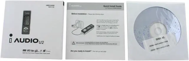 Alt view image 10 of 11 - iAUDIO U2 Black 2GB MP3 Player U2-2048BL