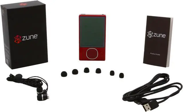 Alt view image 12 of 12 - Microsoft Zune 3.2" Red 80GB MP3 / MP4 Player