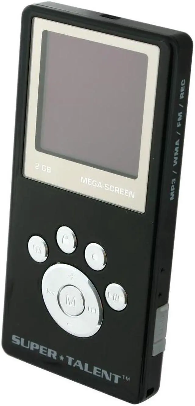 Alt view image 2 of 8 - SUPER TALENT MEGA Plus Black 2GB MP3 Player