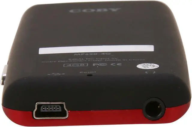 Alt view image 6 of 8 - Coby 1.8" Red 4GB Video MP3 Player MP620