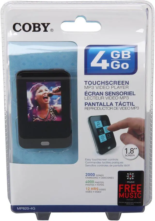 Alt view image 9 of 9 - Coby 1.8" 4GB Video MP3 Player MP820-4G