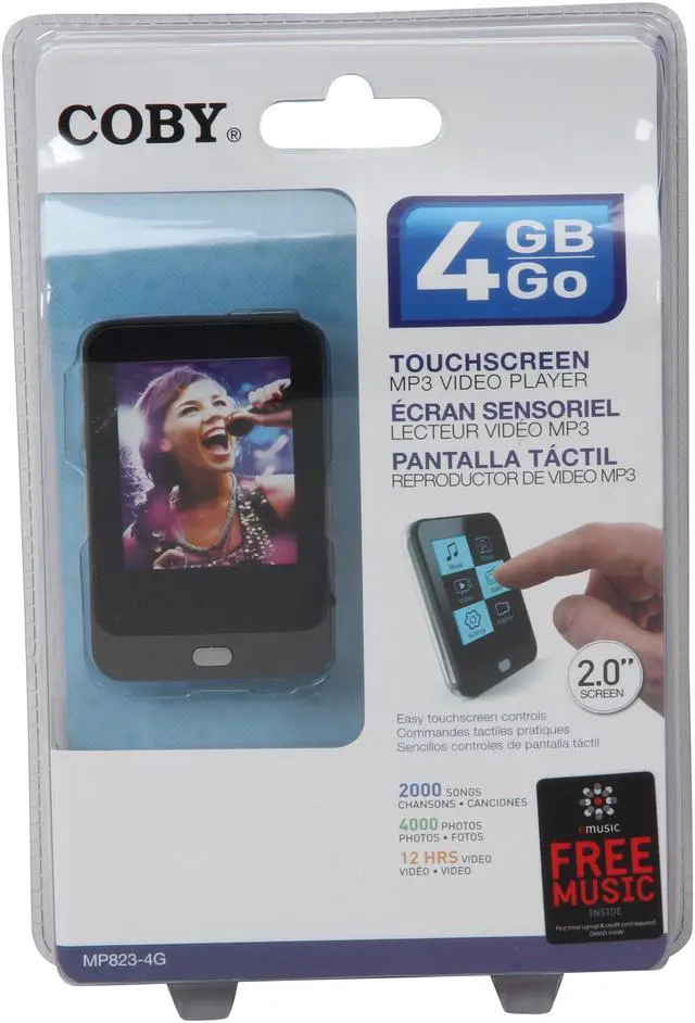 Alt view image 9 of 9 - Coby 2.0" 4GB Video MP3 Player MP823-4G