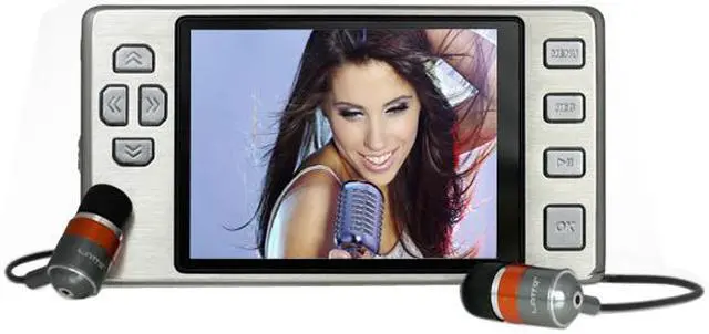 Alt view image 3 of 3 - Latte 2.8" Silver 16GB MP3 / MP4 Player Ice
