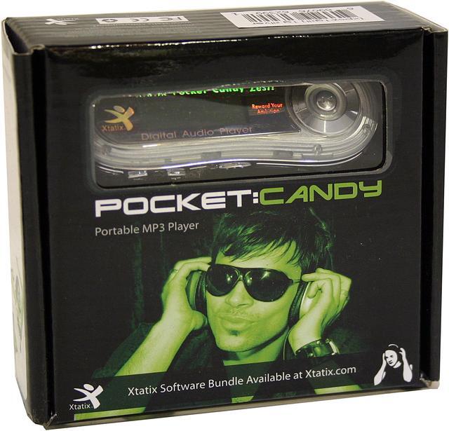 Alt view image 7 of 7 - Xtatix Pocket Candy Zest Silver 1GB MP3 Player