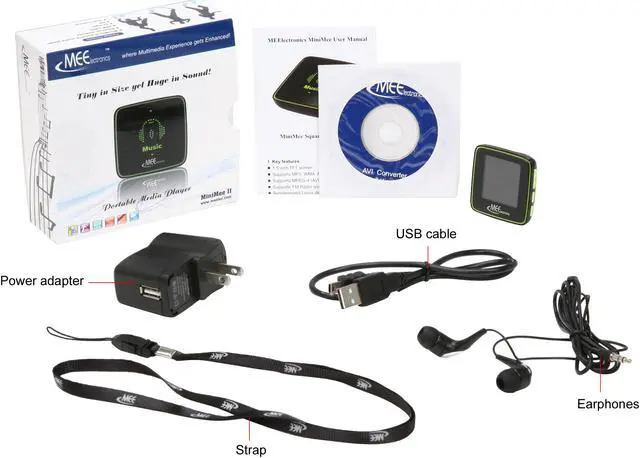 Alt view image 7 of 7 - Mee audio 1.5" Black 4GB MP3 / MP4 Player MiniMee II