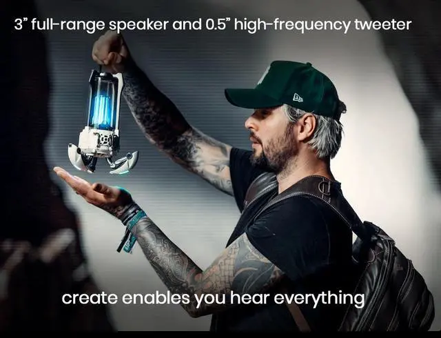 Alt view image 7 of 8 - GravaStar G5 Supernova Bluetooth Speaker - Matt Black