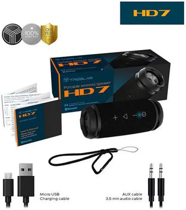 Alt view image 2 of 6 - TREBLAB HD7 Compact Bluetooth speaker with loud 360°HD sound